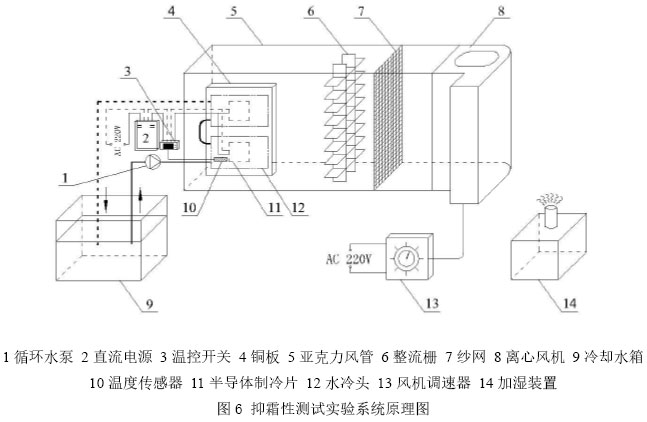 图6 抑霜性测试实验系统原理图